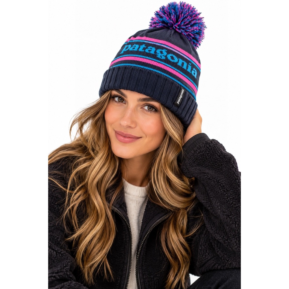 Patagonia Recycled Powder Town Beanie Women One Size Gorpcore Ski Pitch Blue NEW